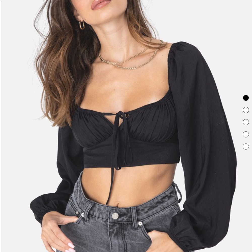 Adika black crop top
